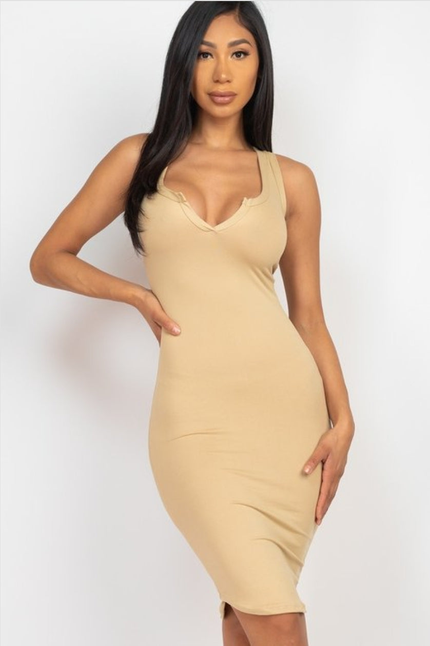 Be-Fitted Tank Midi Dress